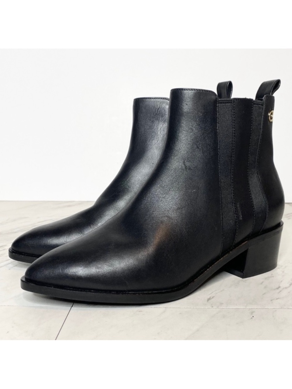 Cole Haan Valorie Pointed Toe Leather Bootie 5 1/2